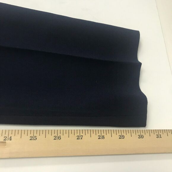 Trina Turk Pants Womens 4 Navy Blue Flat Front Mid Rise Pockets Trouser - Picture 9 of 9